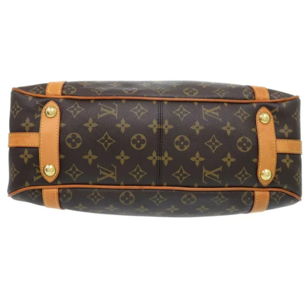 Louis Vuitton Brown Monogram Leather Bag LV Canvas Stresa Tote - Picture 3 of 6